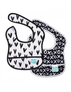 Babero starter 3-9m 2un corazones&xoxo
