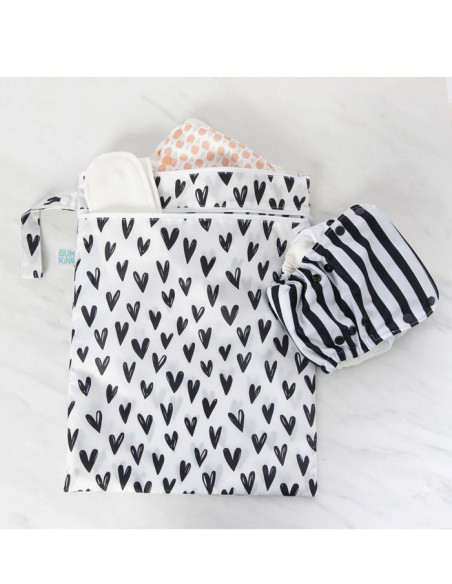 Bolsa impermeable doble 31x40cm corazones