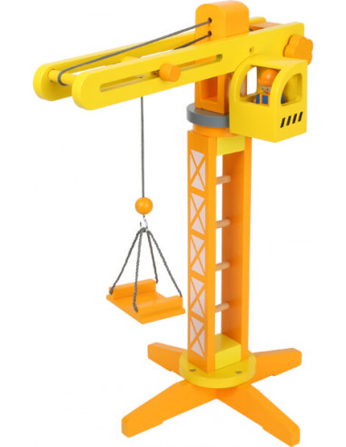 Grúa con artículos de la construcción