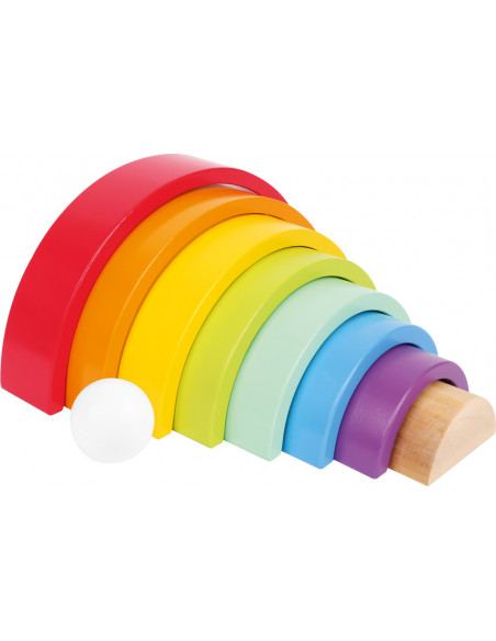Piezas de construcción de madera Arcoíris