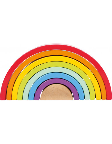 Piezas de construcción de madera Arcoíris