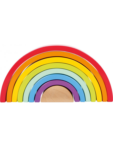 Piezas de construcción de madera Arcoíris