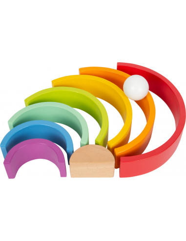 Piezas de construcción de madera Arcoíris