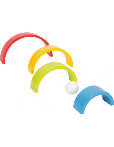 Piezas de construcción de madera Arcoíris