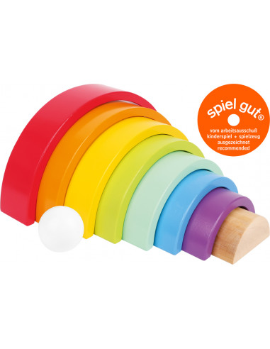 Piezas de construcción de madera Arcoíris