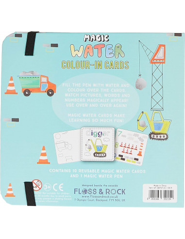 Bloc con bolígrafo de agua mágico construcción