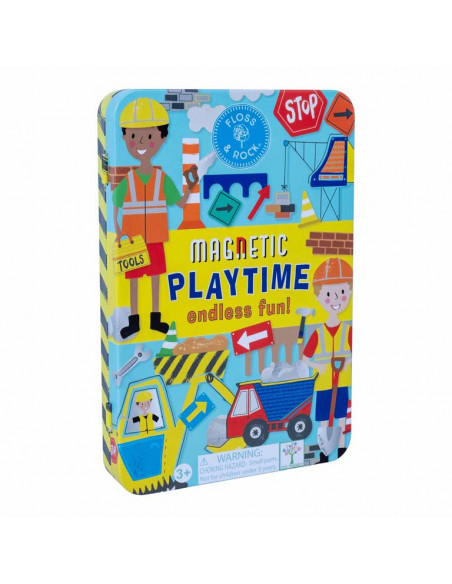 Estuche metal juego magnético construcción