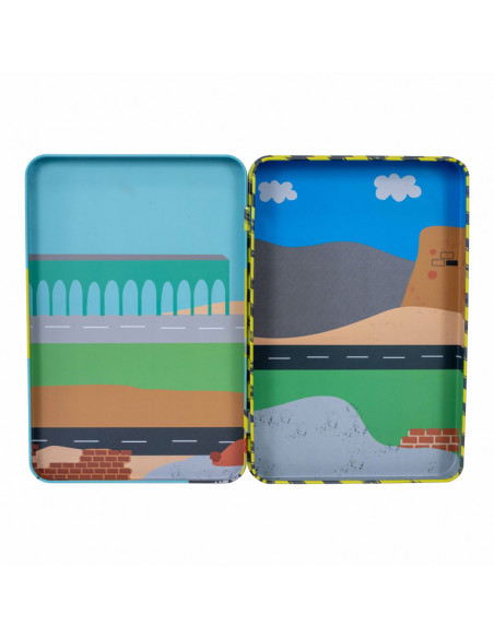 Estuche metal juego magnético construcción