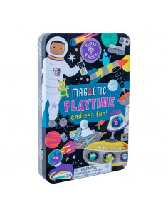 Estuche metal juego magnético espacio