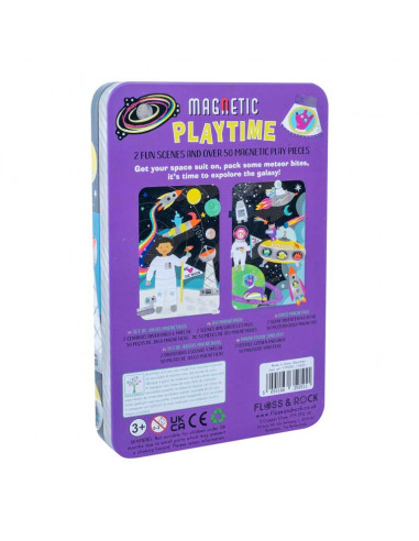 Estuche metal juego magnético espacio