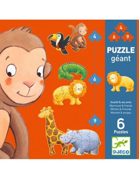 Puzle evolutivo Ouistiti y sus amigos