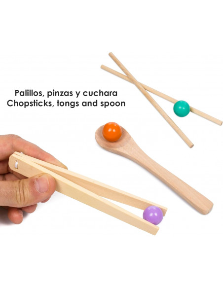 Tablero Montessori de madera para crear de mosaicos multicolor
