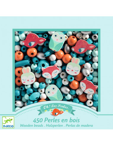 Perlas de madera Pequeños animales
