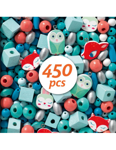 Perlas de madera Pequeños animales