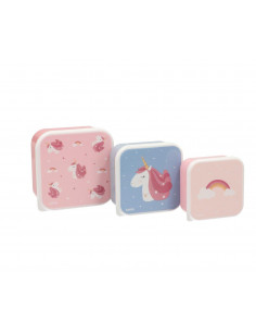 3 cajas almuerzo Magical Unicorn