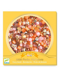 Perlas alfabeto doradas