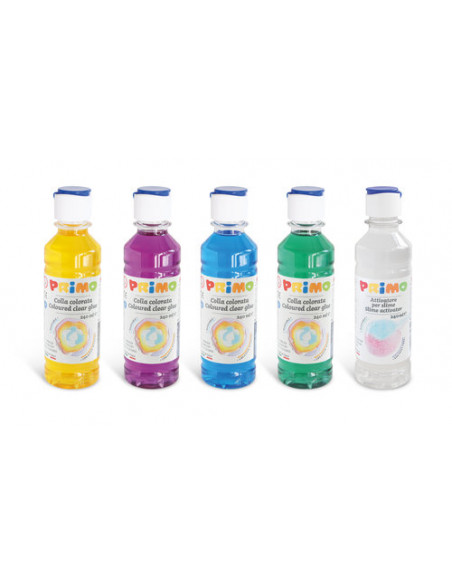 Set slime 4 pegamentos 240ml colores intensos + 1 activador