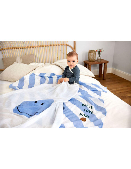 Pack 2 muselinas XL Happy blue