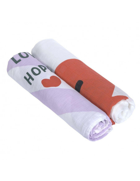 Pack 2 muselinas XL Happy lavender