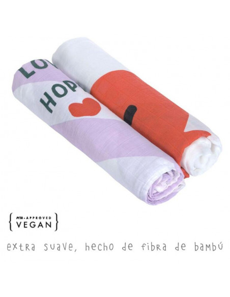 Pack 2 muselinas XL Happy lavender
