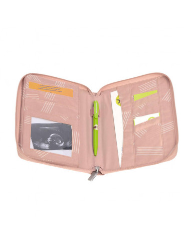 Porta documento Stripe rose