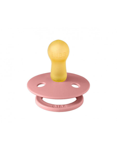 2 Chupetes BIBS Colour Round Dusty Pink-Coral 0-6 M