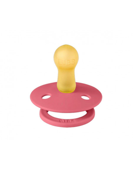 2 Chupetes BIBS Colour Round Dusty Pink-Coral 0-6 M