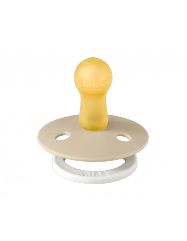 2 Chupetes Nocturnos BIBS Colour Round Vainilla-Blush 0-6 M