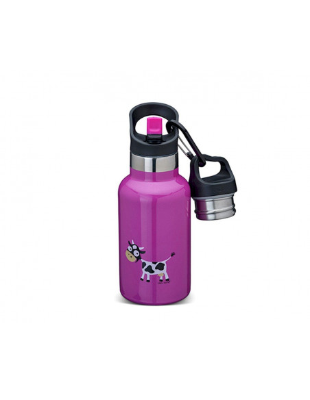 Botella acero inoxidable térmica 350ml Vaca purple