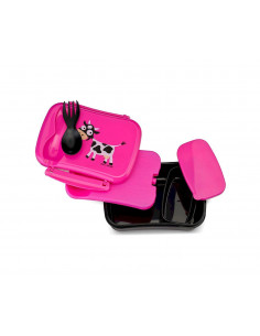 Caja de Almuerzo N'ice Box Kids Vaca Purple 2