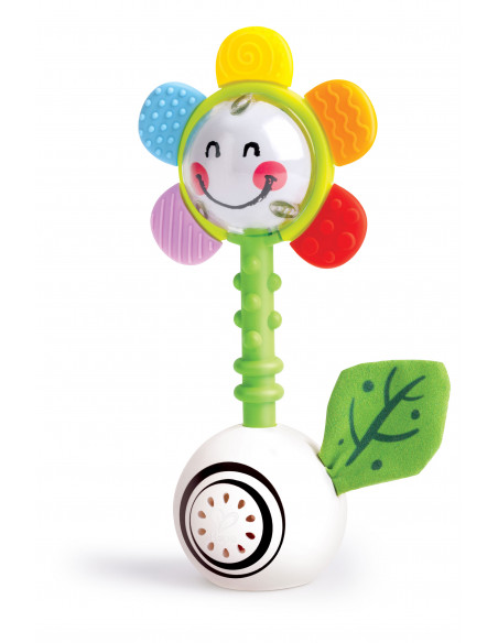 Sonajero de flor agita y brilla