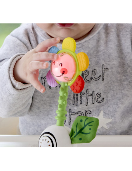 Sonajero de flor agita y brilla