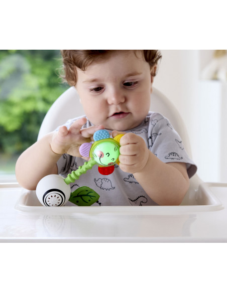 Sonajero de flor agita y brilla