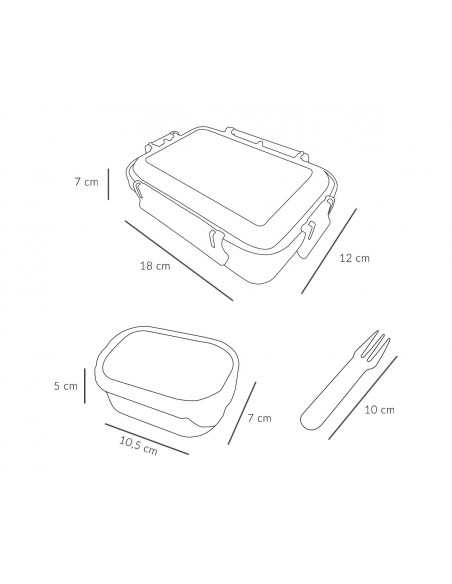 Caja almuerzo bento geometric nature