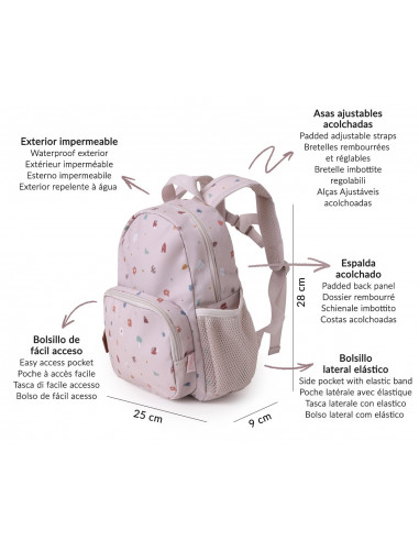 Mochila infantil geometric nature