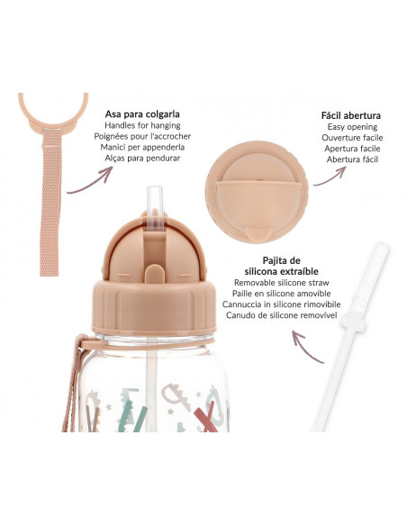 Botella plástico funny letters