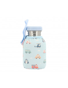 Botella acero con funda city cars 350ml