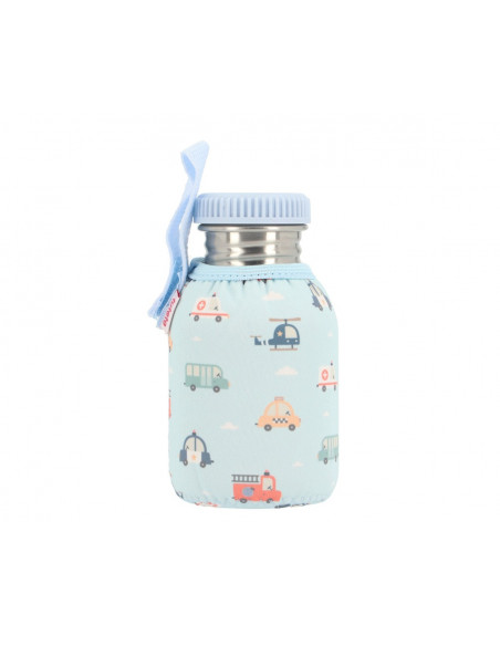 Botella acero con funda city cars 350ml