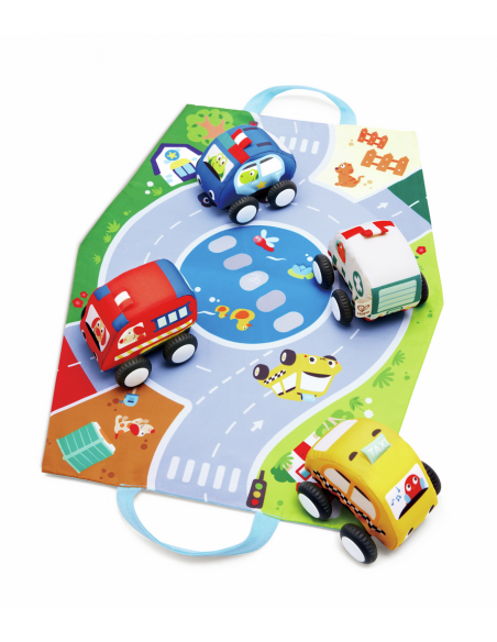 Set de coches de peluche