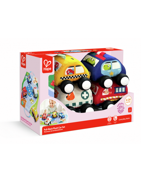 Set de coches de peluche