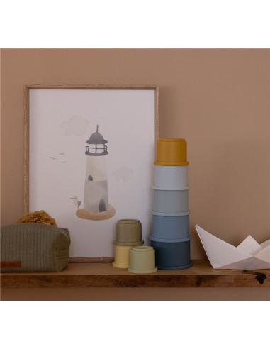 Cubos apilables azul