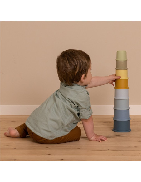 Cubos apilables azul