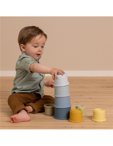 Cubos apilables azul