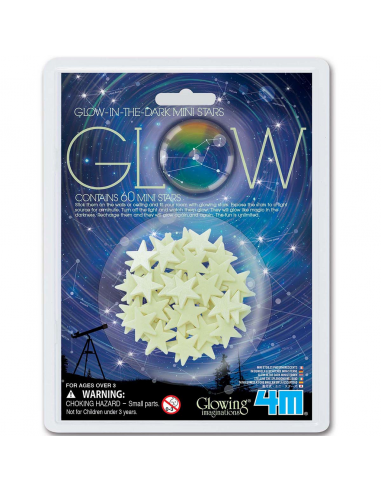 Mini estrellas brillantes en la oscuridad