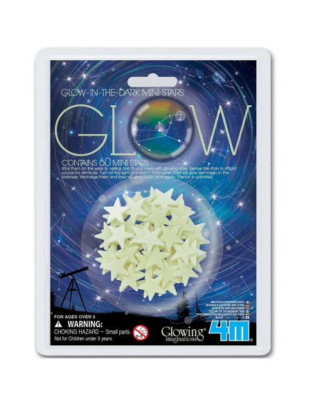 Mini estrellas brillantes en la oscuridad