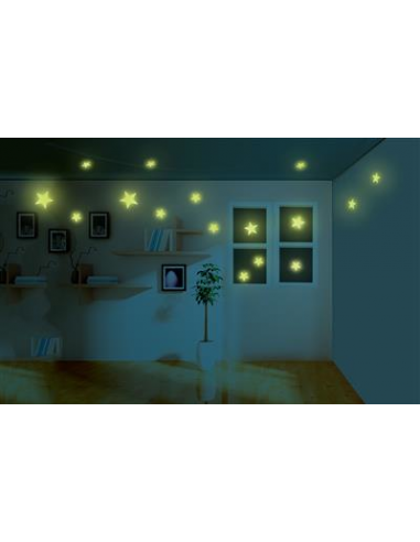 Mini estrellas brillantes en la oscuridad