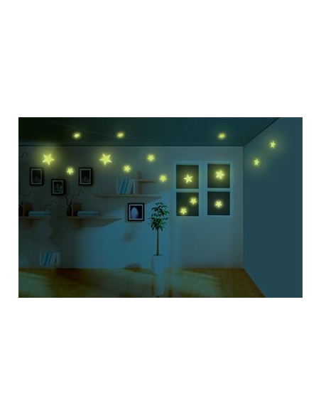 Mini estrellas brillantes en la oscuridad