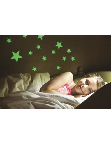 Mini estrellas brillantes en la oscuridad