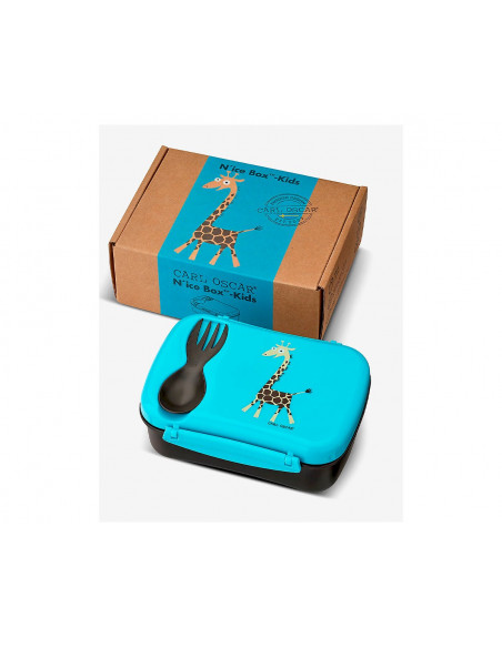 Caja de almuerzo N'ice Box Kids Jirafa Turquoise