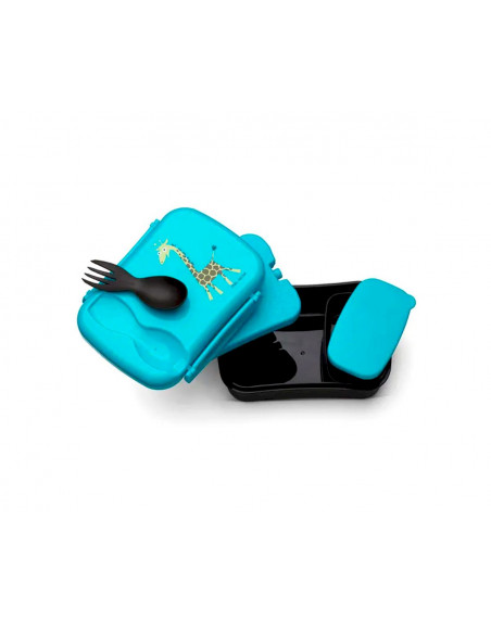 Caja de almuerzo N'ice Box Kids Jirafa Turquoise